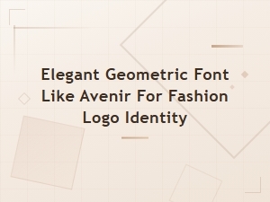 Elegant Geometric Font Like Avenir for Fashion Logo Identity